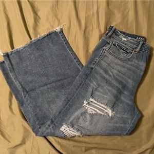NWOT American Eagle Distressed Wide Leg Jeans